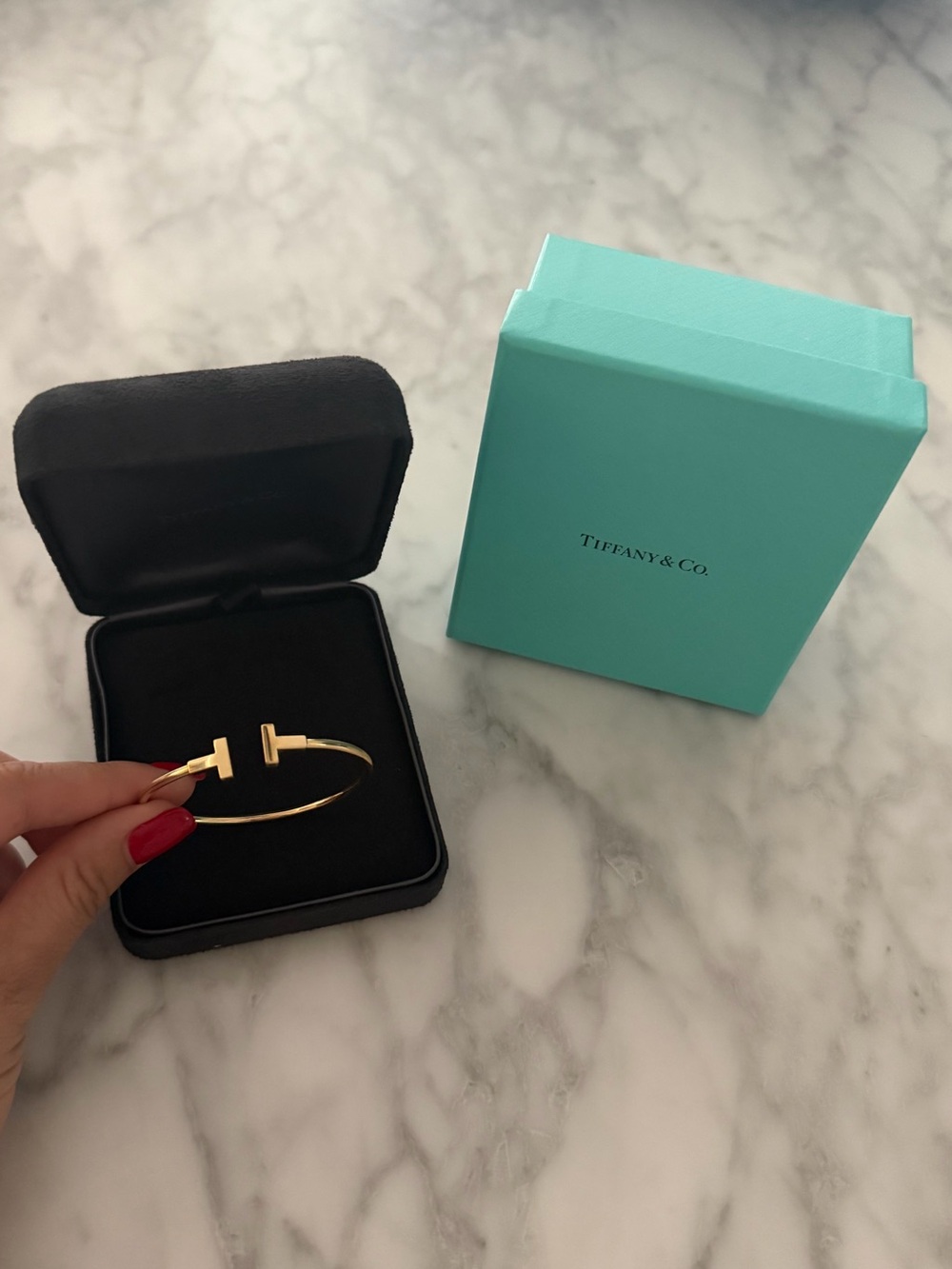 Tiffany & Co. Yellow Gold T Wire Bangle Bracelet